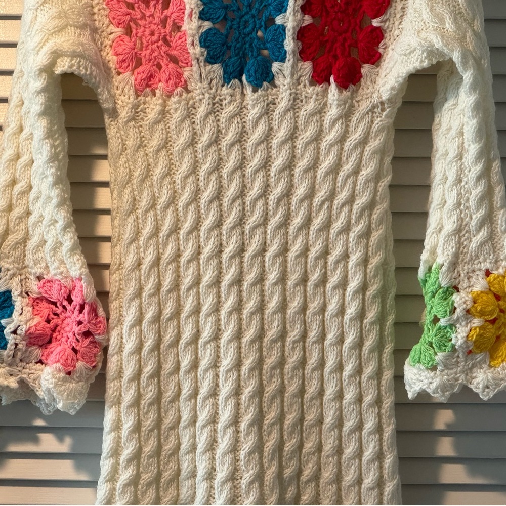 Colorful Crochet Knit Dress - Picture 4 of 8